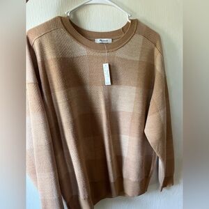Madewell Tan Crewneck Sweater